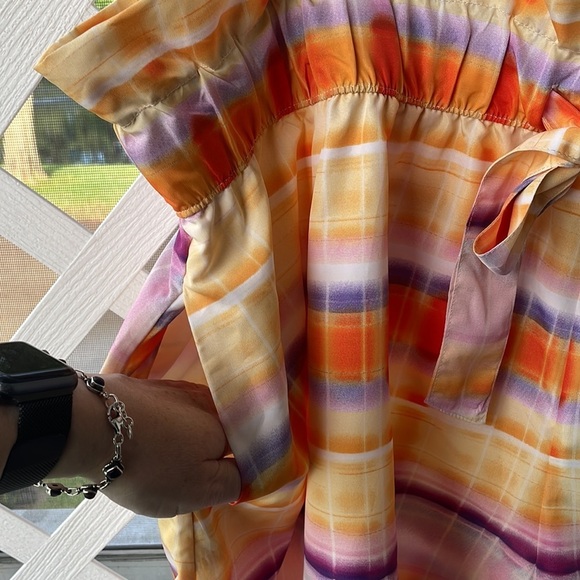 Future Collective Pastel Stripe Tie-Waist Paperbag Shorts - Picture 6 of 10